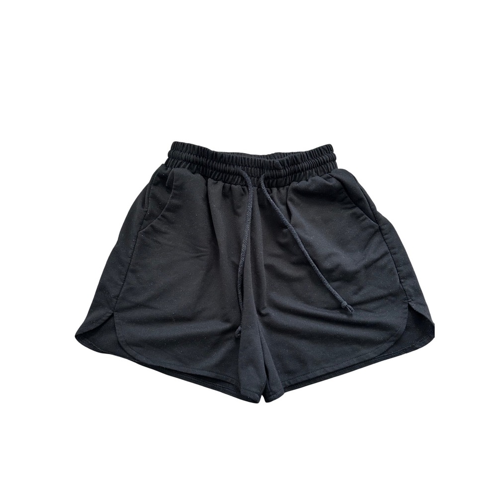 Shein Black Drawstring Waist Athletic Shorts Women's‎ Loungewear Casual